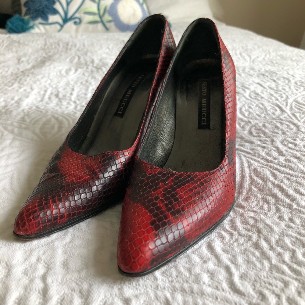 Red Snake Heels